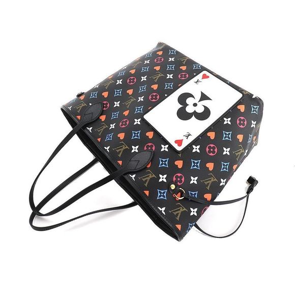 Louis Vuitton Neverfull MM Game On Tote Bag Black - Picture 12 of 13